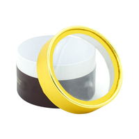 Boîte de papier ronde kraft transparente à fenêtre de taille personnalisée emballage de cylindre en tube de carton transparent à fenêtre en PVC