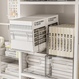 Sáng Tạo Pet Trong Suốt Hộp Lưu Trữ Đa Chức Năng Công Suất Cao Tủ Lạnh Phòng Khách Cuốn Sách Lưu Trữ Quần Áo Máy Tính Để Bàn - Product Image 4