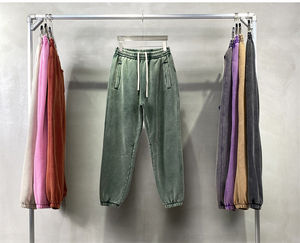 Pantalon de jogging pour homme en polyester/coton, taille mi-haute, coupe régulière, avec logo personnalisé, anti-boulochage et anti-plis - Product Image 1