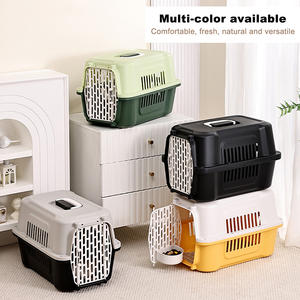 กรงสุนัขแมวและสัตว์เลี้ยงทำจากพลาสติกสำหรับเดินทาง2025กล่องแอร์สัตว์เลี้ยงสุดหรูได้รับการรับรองจากสายการบิน - Product Image 4