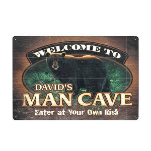 Plaque de peinture murale, règle de la grotte des Man, panneau en métal, en étain, Vintage, Bar, affiche d'art - Product Image 6