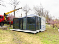 Maison de luxe mobile préfabriquée en forme de pomme pour le glamping Maison mobile pour les campings de glamping