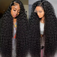 Peluca de Cabello Humano Natural Virgen con Encaje Frontal HD Completo 13x4 Sin Pegamento, Rizada Profunda Estilo Vietnamita, India y Birmana