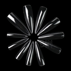 BIN 550 Uds. <span class=keywords><strong>Uñas</strong></span> de etiqueta privada cubierta completa prensa en las puntas de las <span class=keywords><strong>uñas</strong></span> puntas de gelatina transparente puntas de Gel de gelatina suave diseño Express - Product Image 6