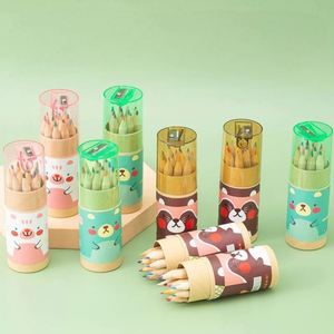 Nouvel ensemble de crayons d'art 12 couleurs miniatures pour enfants, crayons animaux pour cadeaux d'enfants - Product Image 4