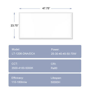 Vuông thông minh 2x4 <span class=keywords><strong>LED</strong></span> phẳng Bảng điều chỉnh ánh sáng thả trần 0-10V Dimmable - Product Image 2