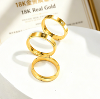 Bagues de fiançailles et de mariage classiques en or 18 carats, ensemble pour couple, pour femmes et hommes, ultra légères, bijoux tendance, cadeau