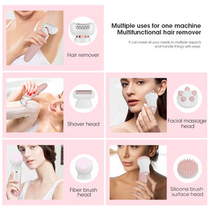 Rasoir pour femme 5-en-1, kit de toilettage étanche IPX7, épilateur corporel indolore avec pince à épiler anglaise pour usage domestique, vente en gros - Product Image 3