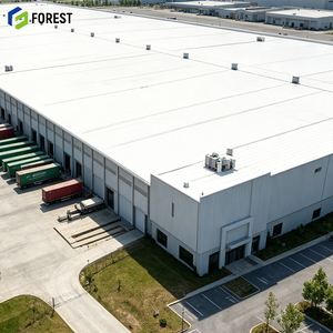 Atelier en structure métallique préfabriquée résistante aux séismes, entrepôt d'usine à haut débitement, entrepôt logistique, structure de dépôt - Product Image 1