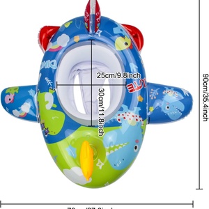 Flotador Inflable con Forma de Auto para Bebés, Asiento de Natación de PVC con Ruedas y Bocina para Piscina - Product Image 5