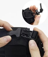 Housse de radio tactique extérieure en nylon imperméable réglable, accessoire MOLLE pour talkie-walkie, fermeture éclair, forme oreiller, Oxford