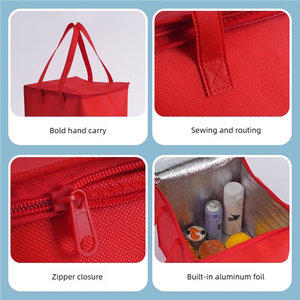Sac isotherme personnalisé en aluminium non tissé de grande taille pour la livraison de repas, le camping, les gâteaux, les boissons, la <span class=keywords><strong>conservation</strong></span> au froid des aliments - Product Image 6