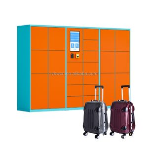 रेल स्टेशनों और हवाई अड्डों के लिए बिल और सिक्का स्वीकार करने वाले के साथ 7/24 घंटे स्वयं सेवा स्मार्ट सामान भंडारण लॉकर - Product Image 1