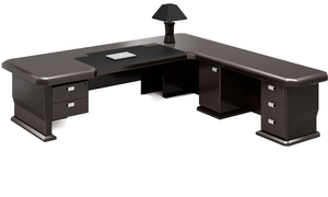 उत्पादकता बढ़ाने वाले आधुनिक टिकाऊ ठोस लकड़ी कार्यकारी डेस्क कार्यालय भवन और अध्ययन के लिए भंडारण अनुकूलित लेआउट के साथ - Product Image 4