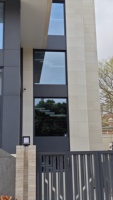 Fenêtre insonorisée et isolante en alliage d'aluminium, horizontale, fixe, moderne et haut de gamme pour villa, appartement, hôtel, école