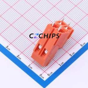 DB128B-5.08-2*2P-OG-S Screw Terminal Block Through hole Component (THT),P=5.08mm Connector 2x2P 5.08mm Orange Through Hole - Product Image 2