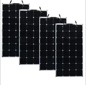 Alta eficiencia célula SunPower panel solar semi flexible 100 W de TPT hoja