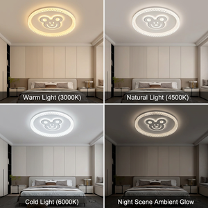 Sevimli Yuvarlak Avize, Daire Tadilatı İçin 3 Renk Değiştirilebilir Armatür, Kolay Kurulum, Çok Aranan İç Mekan Lambası - Product Image 3