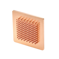 Dissipateur de chaleur en cuivre personnalisé 30 mm, mini bloc carré de refroidissement CPU avec 4 trous de fixation