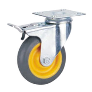 Rueda para Cama Médica de Alta Calidad con Núcleo de TPR y PP, Rodamiento Simple, Capacidad de Carga de 40kg-130kg - Product Image 4