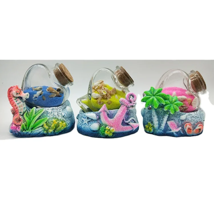 Оптовая продажа, пляжный сувенир, полимерная оболочка, стеклянный песок в бутылке, сувенир