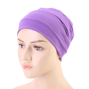 Turbante musulmán de algodón para quimioterapia, gorro holgado, pañuelo para la cabeza, <span class=keywords><strong>accesorios</strong></span> para el cabello para mujeres con cáncer, venta al por mayor - Product Image 1