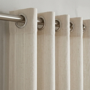 Tende Trasparenti DaiRui Effetto Lino a Righe, Filtranti la Luce, Stile Boho Rustico, per Finestre Soggiorno, Dropshipping e Ingrosso - Product Image 1