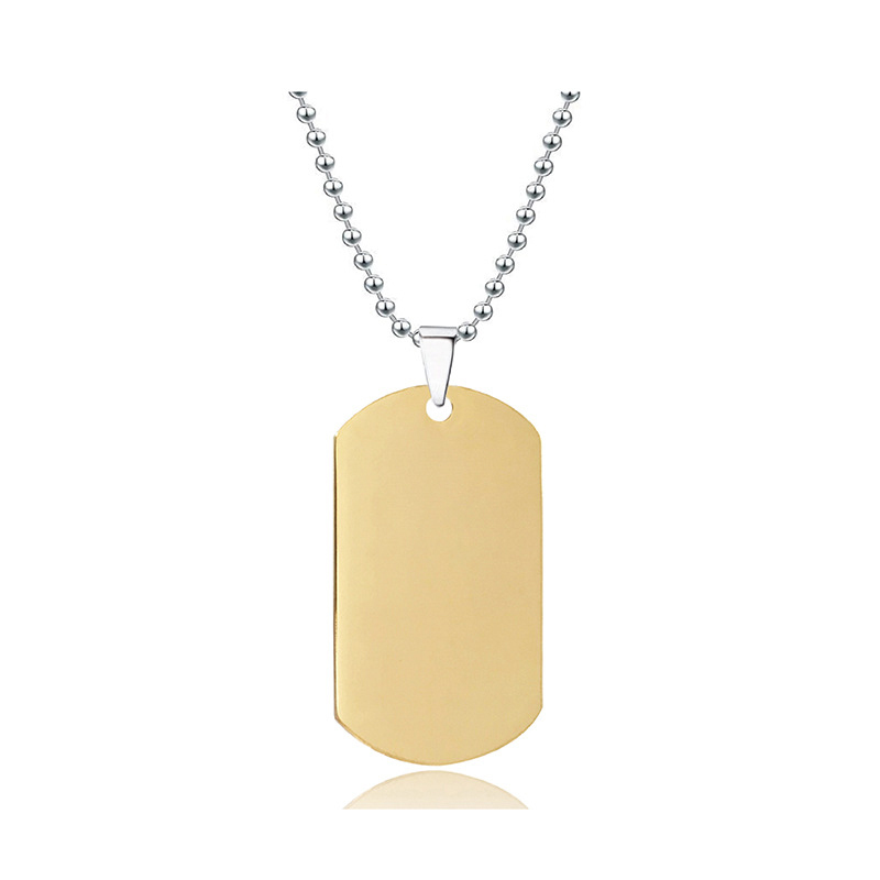 Gold 36 * 22mm+Silver round bead chain
