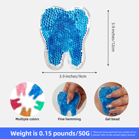 Bingzhen Compresse de gel chaud/froid réutilisable en forme de dent pour la physiothérapie et le soulagement des douleurs dentaires