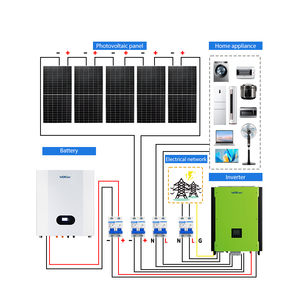 Generación de energía fuera de la red, kit de sistema solar de 10kw, precio, sistema solar de 10kw de 100ah 200ah para montaje en techo - Product Image 2