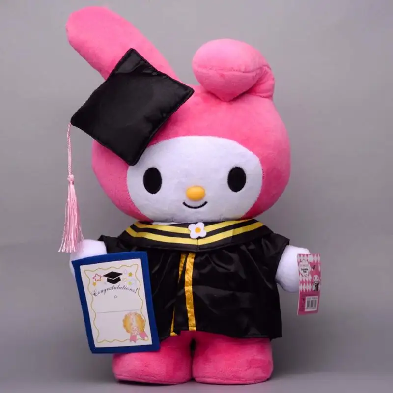 Penjualan laris mewah melodi wisuda Kuromi lucu pola kartun boneka hewan wisuda Kuromi mainan dorong