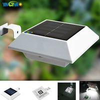 2021 baru LED Sensor gerak Solar lampu selokan persegi dinding Sconces aluminium tahan air otomatis keamanan jalan tiang dudukan