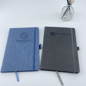 PU Leather Hardcover Sewn <b>Notebook</b> with Film Lamination and Custom Logo - Product Image 1