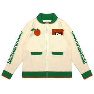 Biểu Tượng Tùy Chỉnh Người Đàn Ông Áo Len Intarsia Jumper Cotton Zip up Dệt Kim Mô Hình Giản Dị Áo Khoác Mùa Đông Áo Khoác Dệt Kim Cardigan Áo Len Người Đàn Ông - Product Image 1