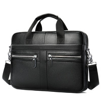Porte-documents en cuir marron de qualité supérieure pour hommes, sac de bureau