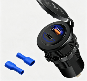 ที่ชาร์จในรถยนต์แบบเร็ว 12V Quick Charge 4.0 Type-C PD 60W USB QC3.0 สำหรับเรือและรถบ้าน - Product Image 4