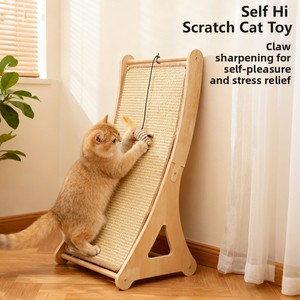 Rascador vertical moderno para gatos, altura ajustable, resistente al desgaste, cuerda de cáñamo, juguete para gatos, de lujo, ecológico, sin desprendimientos - Product Image 3
