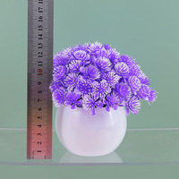 Mini boule décorative de noyau d'ananas simulé bonsaï ornement de plante verte artificielle pour la maison pour l'arbre de Pâques de Noël