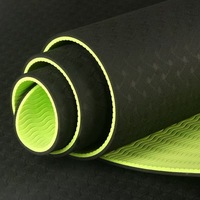 Umweltfreundliche Weiche Wasserdichte TPE Yogamatte 183cm 6mm/8mm/10mm Rechteckig Rutschfest Leicht zu Reinigen Körper-Ausrichtungsmarkierungen Universal