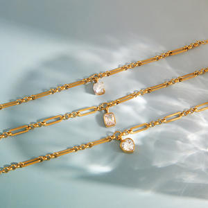 Nuevas Pulseras de Cadena a la Moda, Chapadas en Oro de 18k PVD, Joyería de Acero Inoxidable Resistente al Agua, Pulsera con Dije de Corazón de Circonio de Calidad - Product Image 5
