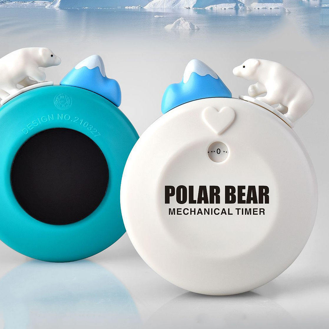 Creative 360 Degree Rotating Magnetic Dial Kitchen Timer Cute Mechanical Wind-Up 60-Minute Household for Cooking