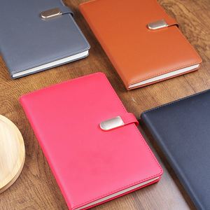 A5 Faux Leather Dowling Paper Magnetic Buckle Notebook Set Gift Box High Value Business Office Diary Wireless Perfect Gifts - Product Image 3