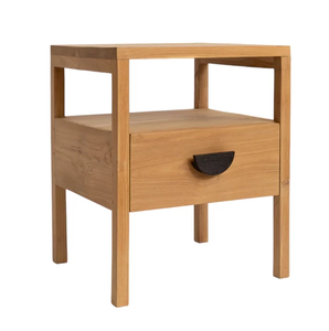 Elegant Karma Solid Teak Wood <b>Bedside</b> Table Sturdy Durable Frame Premium Finish Perfect For Bedroom <b>Storage</b> Stylish Design - Product Image 6