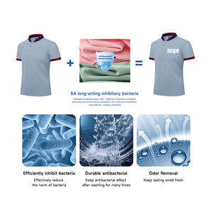 T-shirt polo camping à séchage rapide avec contraste de couleur par sublimation T-shirt à manches courtes et col antibactérien avec impression personnalisée et logo - Product Image 2