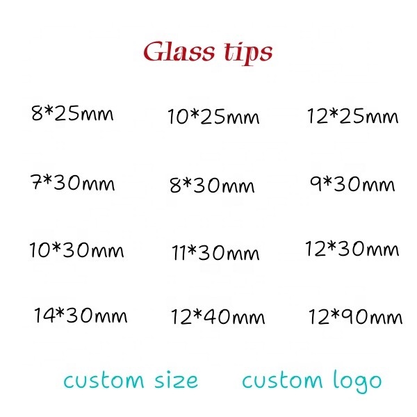 High Borosilicate Glass Filter Tips for Smoking Reusable Heat Resistant 9 Holes Vortex Smoking Accessories with Custom Logo