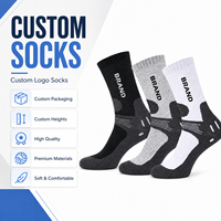 Chaussettes de sport mi-mollet personnalisées OEM, anti-transpiration, respirantes en coton, pour la course et le cyclisme, saison automne
