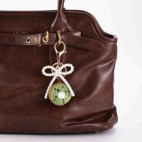Nouvel Arrivage Porte-clés et Breloques de Sac Kawaii Colorés en Crochet, Motifs Légumes et Fruits (Cerise, Citron, Pastèque, Piment, Brocoli), avec Pendentif Nœud en Perles