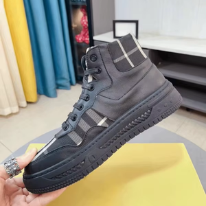 Baskets montantes plateforme NAECA pour hommes, en cuir véritable, avec fermeture chaussette, imperméables et respirantes, style rétro tendance pour l'été - Product Image 3