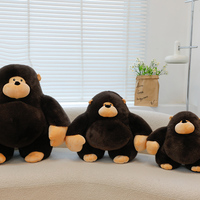 Vente en gros d'usine, animaux en peluche interactifs, peluche en coton PP, adorable poupée gorille pour cadeau d'anniversaire