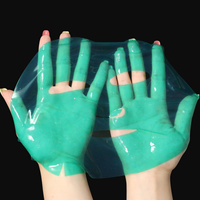 Masque facial en hydrogel vert, texture gel transparente, substrat pour masque facial, pour OEM ODM